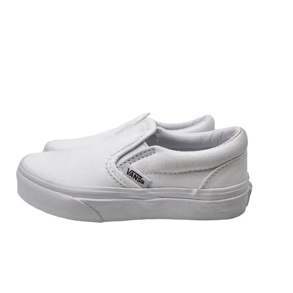 Vans Boys Classic Slip-On (/YTH) - True White - 2 Youth